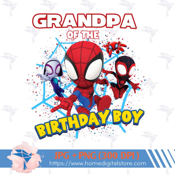 Grandpa of the Birthday Boy Spidey