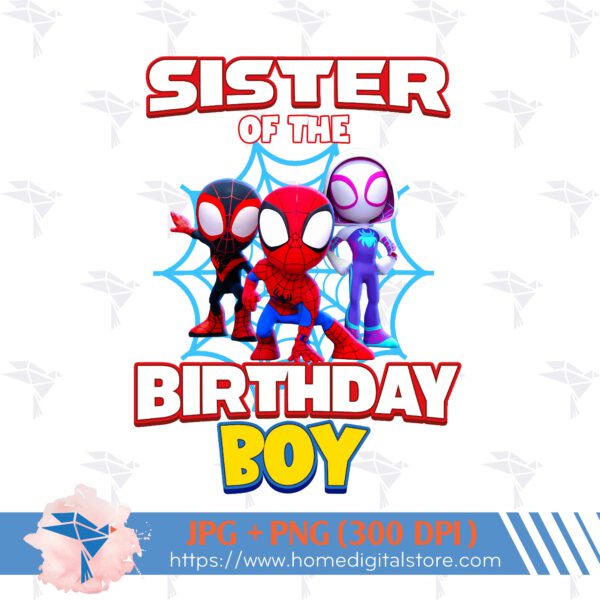 Sister of the Birthday Boy Spidey