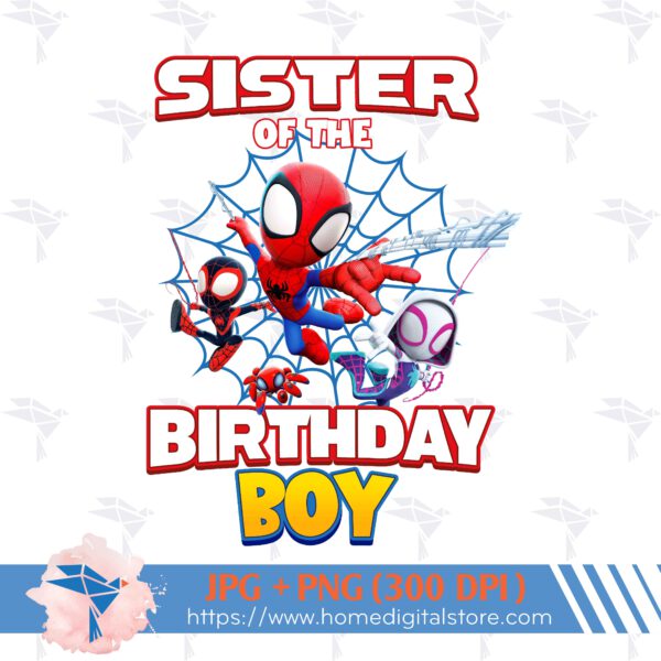 Sister of the Birthday Boy Spidey