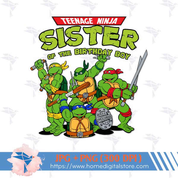 Sister of Birthday Ninja Turtle