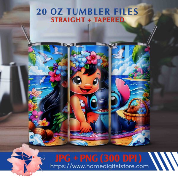 20oz Lilo and Stitch Tumbler Wrap