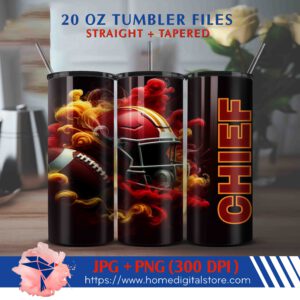 20oz KC Chiefs Tumbler Wrap