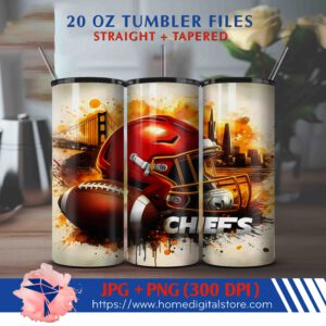 KC Chiefs Tumbler Wrap 20oz