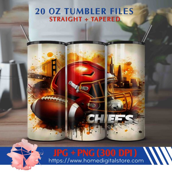 KC Chiefs Tumbler Wrap 20oz