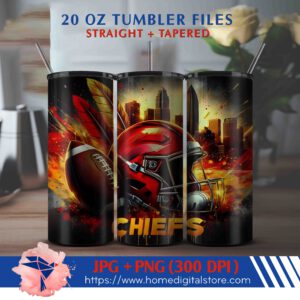 20oz KC Chiefs Tumbler Wrap