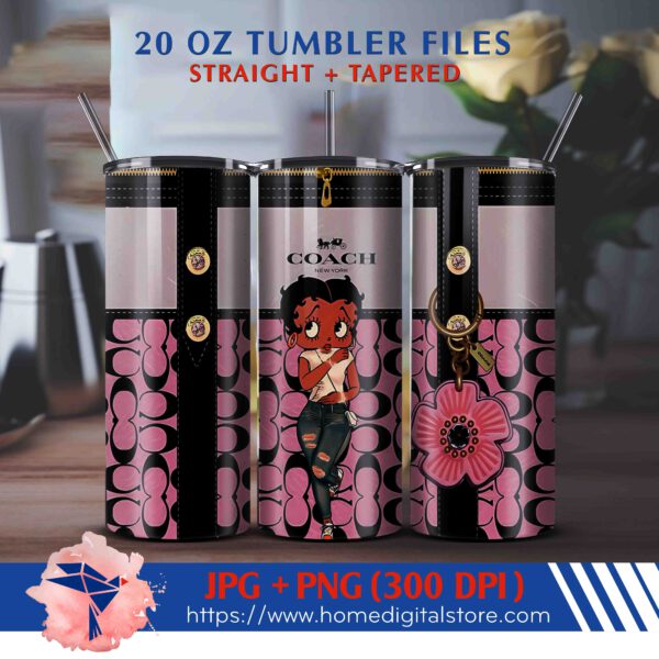 20oz Betty Boop Tumbler Wrap