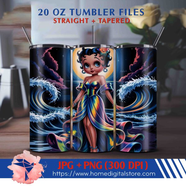 20oz Betty Boop Tumbler Wrap