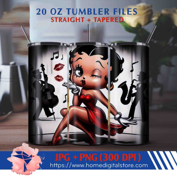 20oz Betty Boop Tumbler Wrap