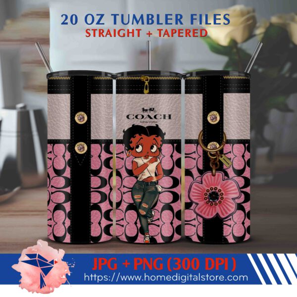 20oz Betty Boop Coach Tumbler Wrap
