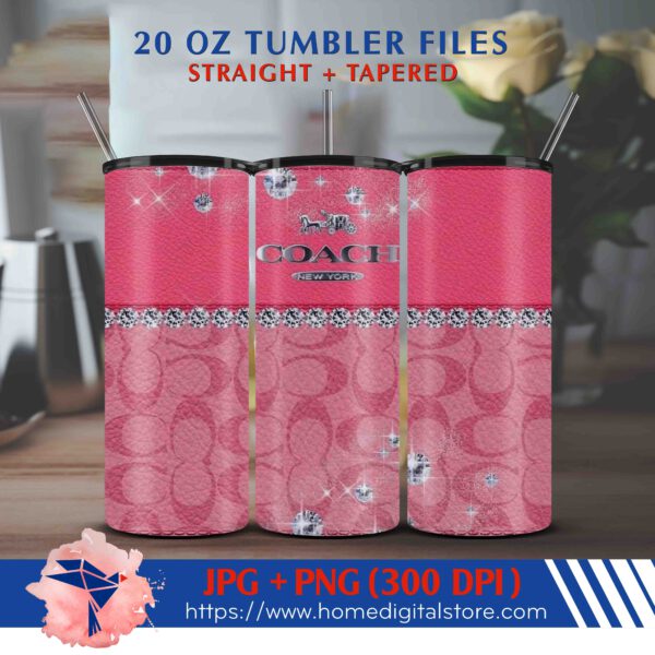 20oz Coach Bag Skinny Tumbler Wrap