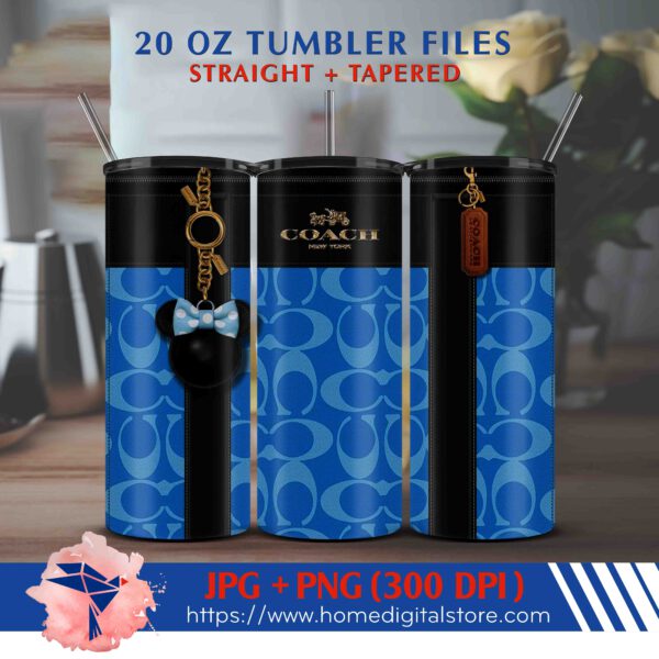 20oz Coach Bag Skinny Tumbler Wrap