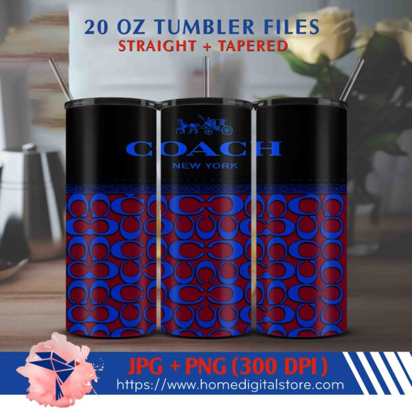 20oz Coach Bag Skinny Tumbler Wrap