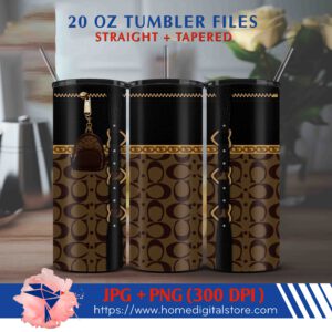 Coach Bag 20oz Skinny Tumbler Wrap