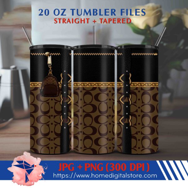 Coach Bag 20oz Skinny Tumbler Wrap