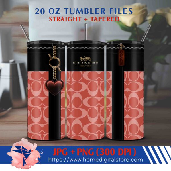 Coach Bag 20oz Skinny Tumbler Wrap