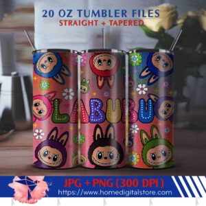 20oz Labubu Tumbler Wrap