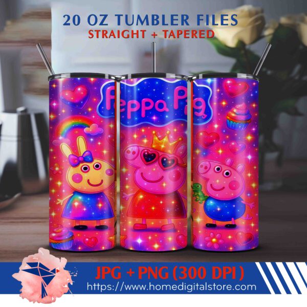 20oz Peppa Pig Tumbler Wrap