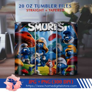 20oz Smurfs Tumbler Wrap