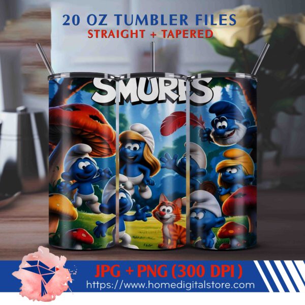 20oz Smurfs Tumbler Wrap