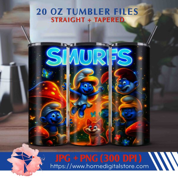 20oz Smurfs Tumbler Wrap
