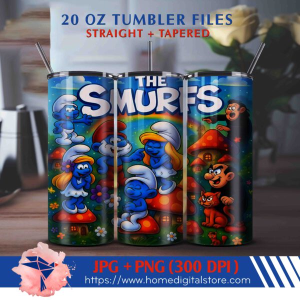 20oz Smurfs Tumber Wrap
