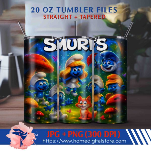 20oz Smurfs Tumbler Wrap