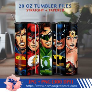 20oz Superheroes Tumbler Wrap