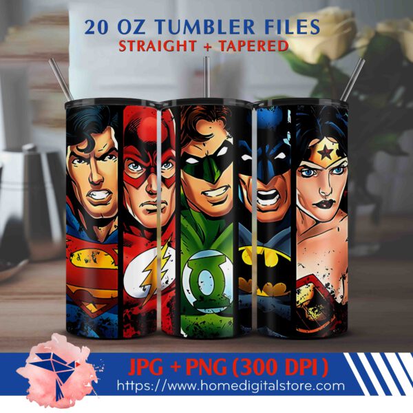 20oz Superheroes Tumbler Wrap