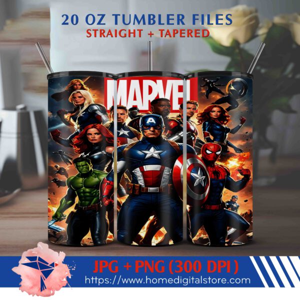 20oz Superheroes Tumbler Wrap