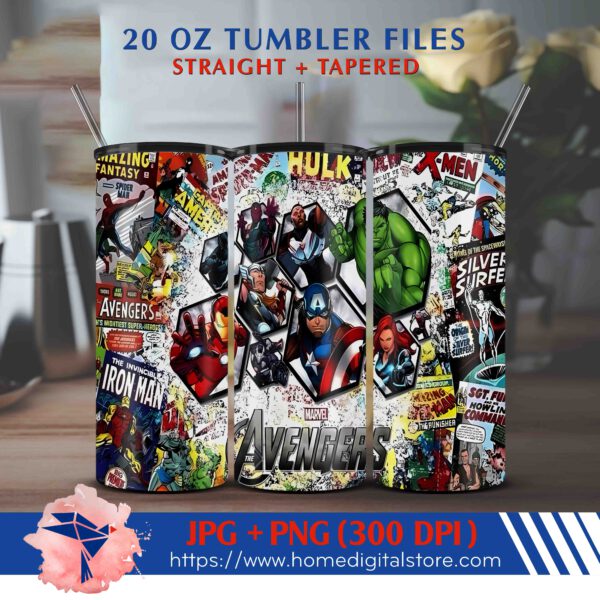 20oz Superheroes Tumbler Wrap