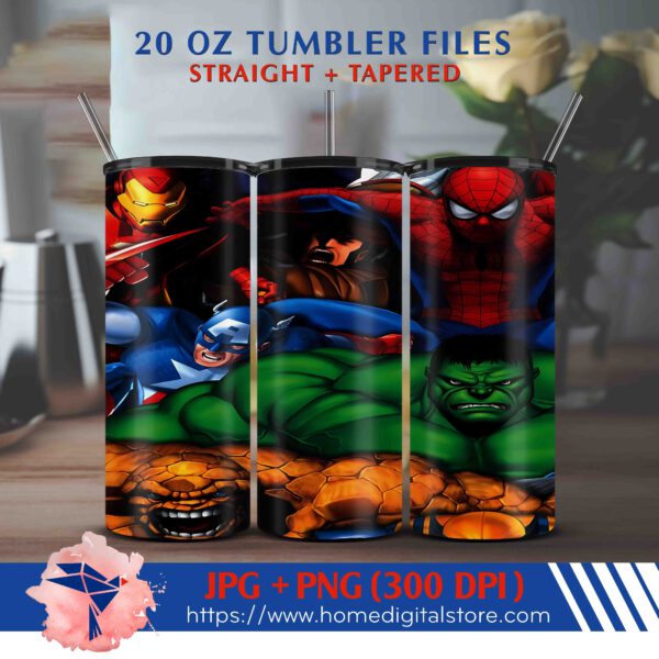 20oz Superheroes Tumbler Wrap