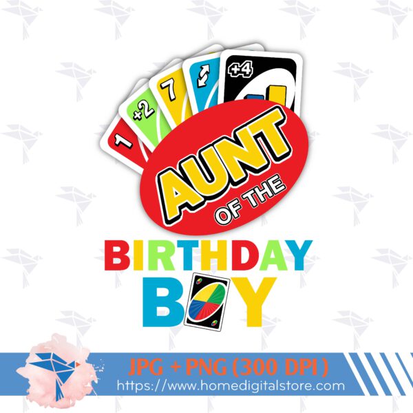 Aunt of the Birthday Boy UNO