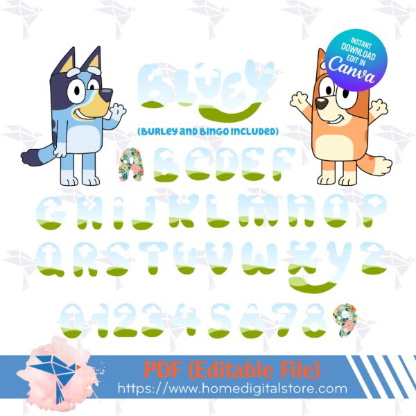 Bluey Font Canva Template