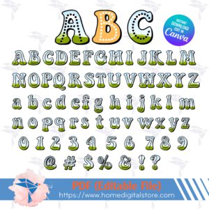 Dot Groovy Font Canva Template