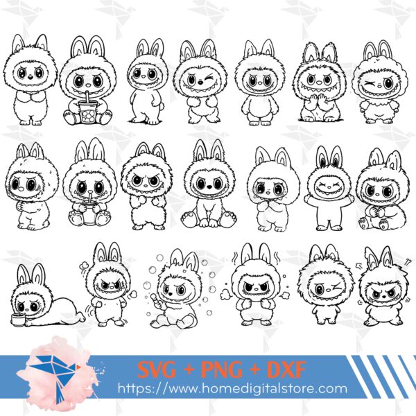 Labubu Outline
