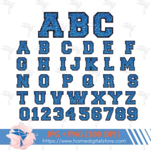 Dark Blue Glitter Font