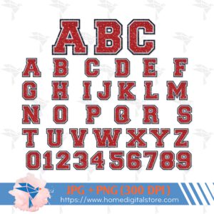 Black Silver Red Glitter Font