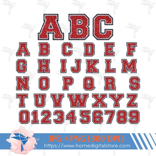 Black Silver Red Glitter Font