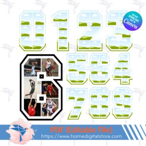 Sport Numbers Photo Collage