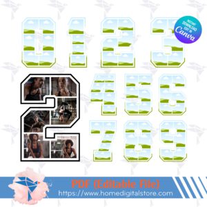 Sport Numbers Photo Collage